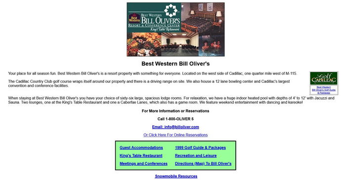 Caberfae Motor Lodge - Best Western Bill Olivers Cadillac Article (newer photo)